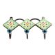Green Yellow Flower Tiles Hooks